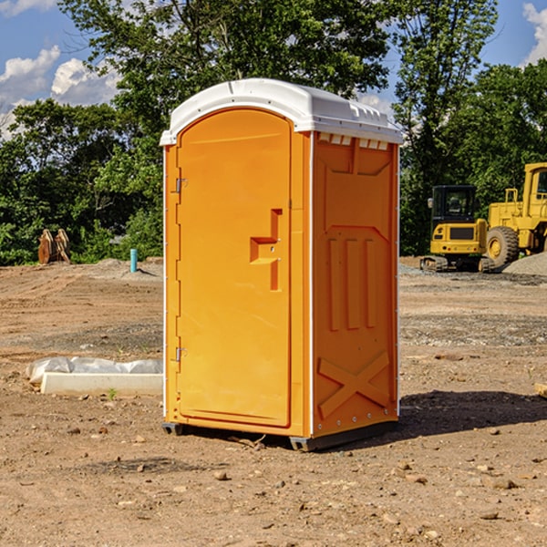 how can i report damages or issues with the portable restrooms during my rental period in Gnadenhutten